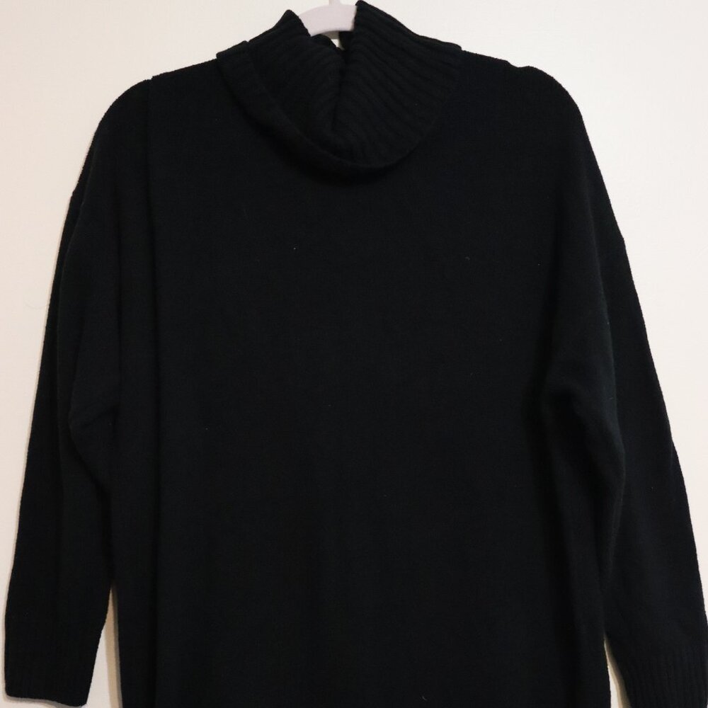 GAP black turtleneck sweater dress long sleeve size M